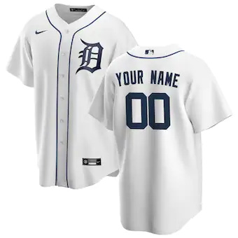 mens nike white detroit tigers home replica custom jersey_p